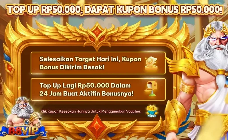 TOP UP RP50.000, DAPAT KUPON BONUS RP50.000!